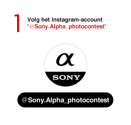 1) Volg het Instagram-account '@Sony.Alpha_photocontest'