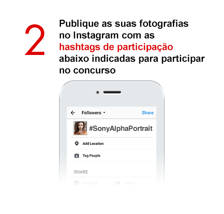 2)	Publique as suas fotografias no Instagram com as hashtags de participação abaixo indicadas para participar no concurso