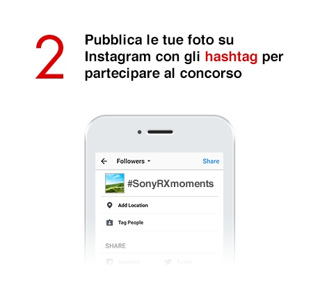2 Pubblica le tue foto su Instagram con gli hashtag per partecipare al concorso
