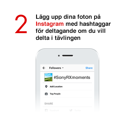 2. Lägg upp dina foton på Instagram med hashtaggar för deltagande om du vill delta i tävlingen