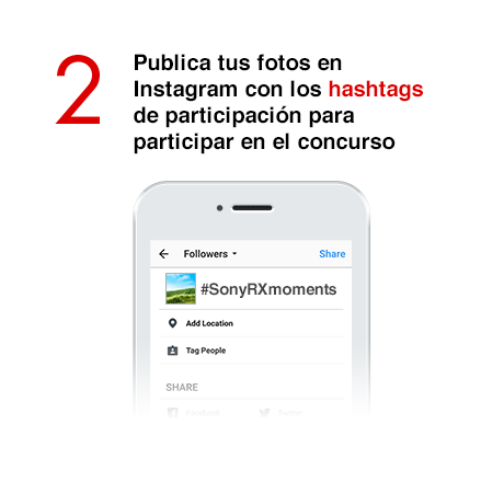 2. Publica tus fotos en Instagram con los hashtags de participación para participar en el concurso