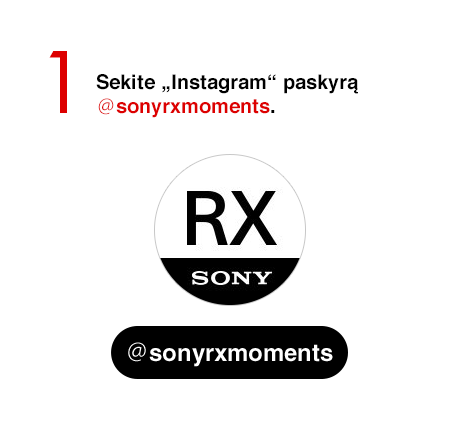 1. Sekite „Instagram“ paskyrą ＠sonyrxmoments.