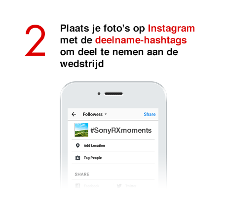 2. Plaats je foto's op Instagram met de deelname-hashtags om deel te nemen aan de wedstrijd